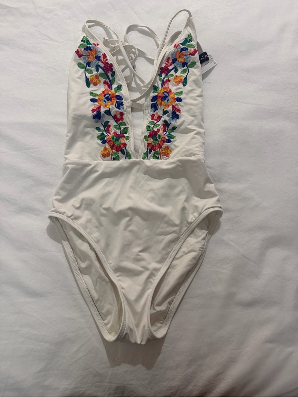 La Blanca Floral Embroidered One-Piece